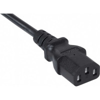 Кабель питания компьютера Cabeus (Schuko+C13) (3x1.0), 0.6 м PC-186-VDE-1.0-0.6M