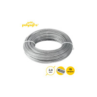 Леска для триммера Gold 2.4 мм, 15 м, стальной трос POLYAGRO 7704924