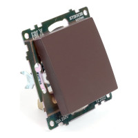 1-клавишный механизм выключателя STEKKER GLS10-7103-04, 250V, 10А, серия Катрин, шоколад 49020