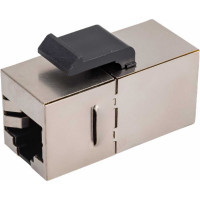 Проходной экранированный адаптер формата Keystone Cabeus RJ45-RJ45 (8p8c), категория 6, CA-KJ-8p8c-C6-SH