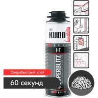 Клей-пена KUDO PROFF SUPERBLITZ HT универсальный, конструкционный, профессиональный, всесезонный, 650 мл KUPP06B07SBHT