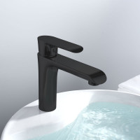 Смеситель для раковины VINCEA Esse однорычажный, черный VBF-1E1MB