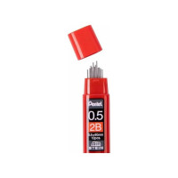 Грифели для автоматических карандашей Pentel Ain Stein C275S-2B 0.5 мм, 12 грифелей, в тубе, 2B 586225