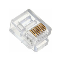Телефонный коннектор RJ-12 Cabeus 100 шт 6P6C