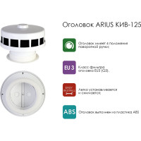 Оголовок приточного клапана КИВ-125, круглый ARIUS 24000КИВ