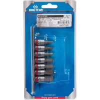 Набор торцевых насадок 1/4"DR, Hex 1/8" - 3/8", 37 мм, 7 шт KING TONY 2127SR