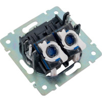 Розетка Legrand компьютерная двойная RJ45 категория 6 UTP Legrand Valena с захватами белый 774247