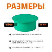 Заглушка ливневой канализации Ostendorf 125 мм 777420