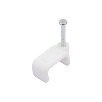 Плоская скоба ЭРА 12 мм, пластиковая Б0038910