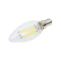 Светодиодная лампа General Lighting Systems Филамент прозрачный E14 7Вт 230В 530Лм 6500К Холодный белый свет Свеча GLDEN-CS-7-230-E14-6500 649700