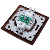 Розетка NILSON 1СП тв конечная орех Touran wood 24271029
