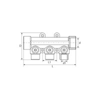 Коллектор TEBO PPR 25x20x2 выхода 030091251