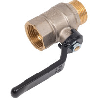 Шаровой кран LD Pride латунь, никель, Ду 25, Ру40, ВР/НР, полнопроходной, рычаг 007-9930 537127