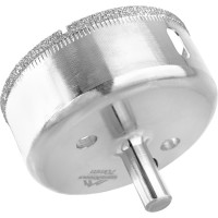 Коронка с центрирующим сверлом по стеклу и керамике (70х55 мм) Vertextools 336-70-55
