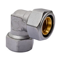 Угольник Giacomini 90, 26x3, латунь, с цанговым соединением, хромированный R561MX062