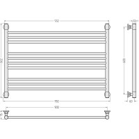 Водяной полотенцесушитель Сунержа ДР Богема L 600x900 00-0202-6090