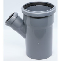 Тройник Flextron D 110 мм на D 50 мм 45 градусов, для внутренней канализации 140107