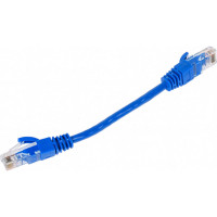 Неэкранированный патч-корд Cabeus U/UTP, категория 5е, 2xRJ45/8p8c, синий, PVC, 0.15м PC-UTP-RJ45-Cat.5e-0.15m-BL