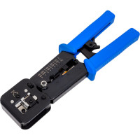 Обжимной инструмент для коннекторов быстрой установки Cabeus RJ-45 (8р8с), RJ-11/12 (6р6с, 6р4с, 6р2с), профессиональный, с храповым механизмом HT-376Z