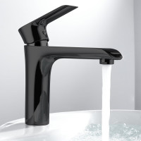 Смеситель для раковины VINCEA Esse однорычажный, черный VBF-1E1MB