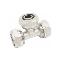 Обжимной тройник STI латунный, ду20 ру25 D190-00032