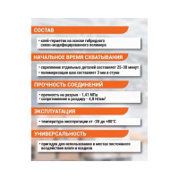 Строительный клей-герметик UNIKLEBE STPE гибридный полимер, белый, 280 мл 4120280