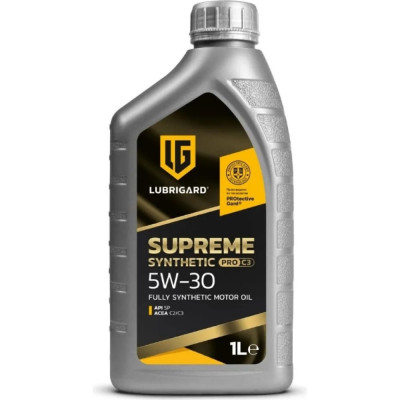 Моторное масло lubrigard SUPREME SYNTHETIC PRO C3 5W-30 LGPSPMSC3530CH12