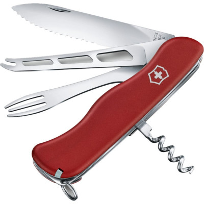 Victorinox Нож Cheese Master, 111 мм, 8 функций, с фиксатором лезвия, красный 0.8313.W