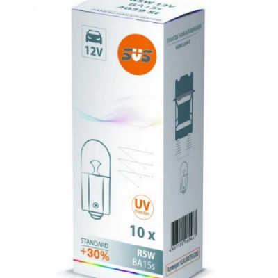 SVS Лампа накаливания 12V R5W 5W BA15s 0200039000