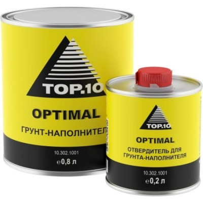 TOP.10 Грунт-наполнитель hs optimal 4:1 белый (0,8л + 0,2л), комплект 10.302.1001 10.302.1001.