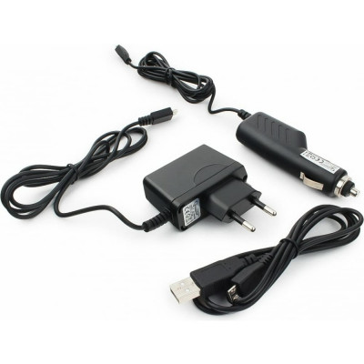 Gembird Набор зарядных устройств с Micro-USB разъемом 110/220V-5V и 12VDC-5V, черный MP3A-CAR-KIT1