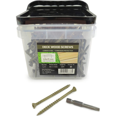 Саморезы для монтажа террас и фасадов Camo Deck Wood Screws 75x4,8 мм, C4, T25 350 шт. 75350C4