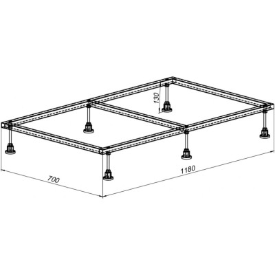 Aquanet 0.3 Каркас для литьевого поддона 1180х800 00267177