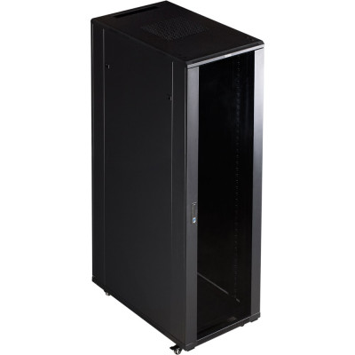 TWT Шкаф 19 Business 42U 800x1000 черный, передняя дверь стекло CBB-42U-8x10-G1