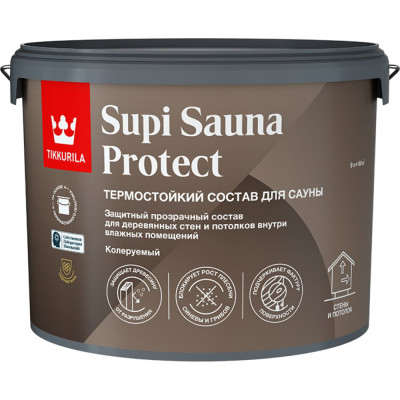 Tikkurila Состав для сауны SUPI SAUNA PROTECT EP п/мат 9л 700014052