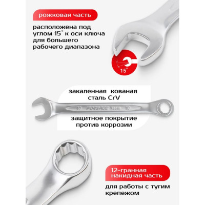 Набор комбинированных ключей Forsage F-T5161(8238)