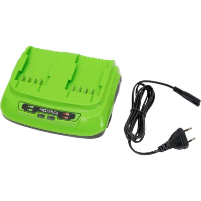 Greenworks Быстрое зарядное устройство для 2-х аккумуляторов Арт. ,40V 2938807