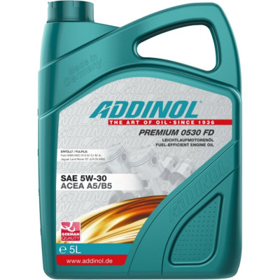 Addinol Моторное масло Premium 0530 FD синтетическое, 5W-30, 5л 72102881