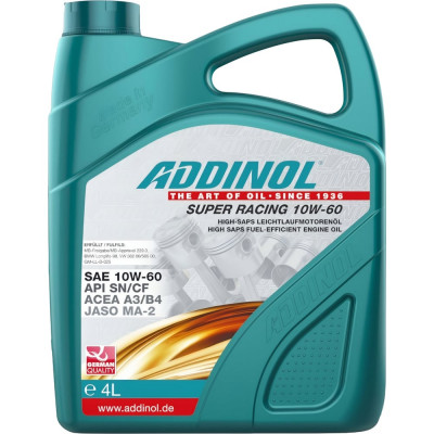 Addinol Масло моторное SUPER RACING SAE 10W-60, синтетическое, 4л 72313725