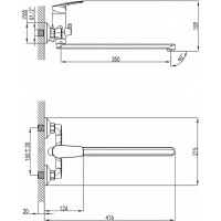 Смеситель для ванны Milardo Horizont HORSB02M10