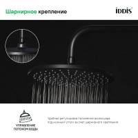 IDDIS душевая насадка верхняя круглая черная optima home OPH22BRi64