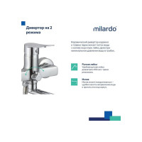 Milardo Смеситель для ванны, глянцевый хром, Demi, , DEMSB02M02