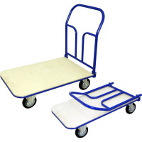 Платформенная тележка со складной ручкой RUSKLAD ТПСР 5 ФЛ П, система складывания ручки - педаль, 700x1200 мм, с литыми колёсами d160 мм ТПСР 5 ФЛ П 160