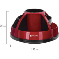 Канцелярский набор BRAUBERG "Микс"10 предметов, вращающаяся конструкция, черно-красный, блистер 231929