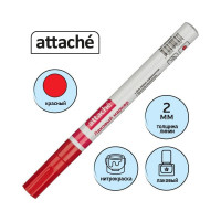 Лаковый маркер 12 шт в упаковке Attache пеинт 2 мм красный 865459