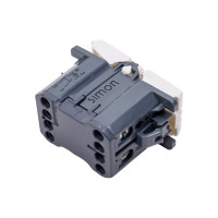 Двухполюсный выключатель с контрольной подсветкой Simon 16А, 250В, узкий модуль, S82C 75134-69