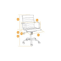 Кресло TetChair URBAN-LOW флок синий 32 14448