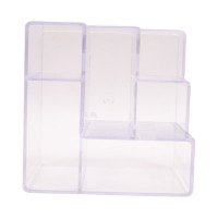 Подставка для канцелярских мелочей ОСКОЛПЛАСТ 6 отделений, прозрачная 601-03