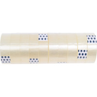 Клейкая канцелярская лента UNIBOB 15 мм х 33 м прозрачная упаковка 10 штук 214966