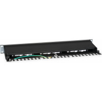 Патч-панель Cabeus 1U, 24 порта, RJ-45, категория 6a, экранированная, PL-24-Cat.6a-SH-Dual